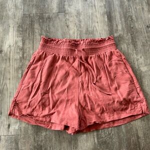 DEX HIGH RISE LINEN BLEND SHORTS